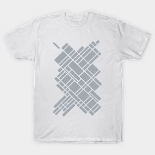 Map Outline 45 Grey Repeat T-Shirt